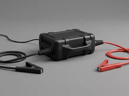 Fotorealistische Studioaufnahme von Batterieladegeraet zum Thema Victron Energy Blue Smart, klare Lichtfuehrung - Foto: THN
