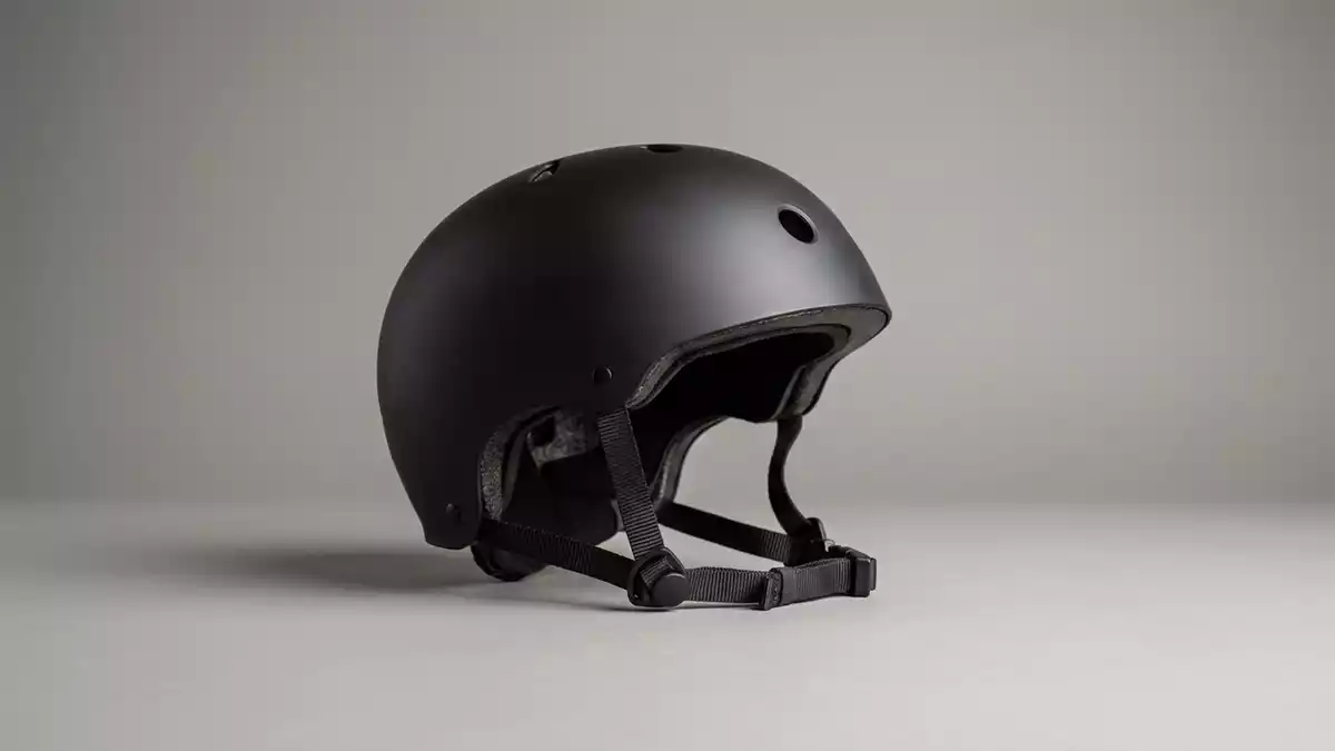 Fotorealistische Studioansicht von Skatehelm in neutraler Produktdarstellung, neutral