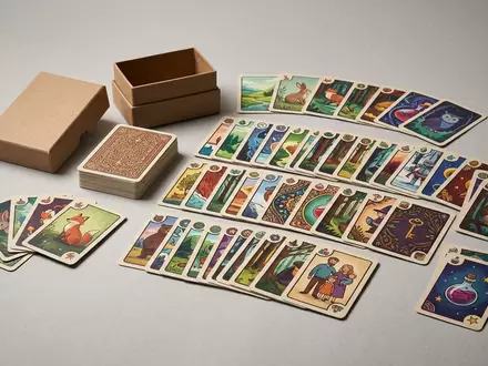 Fotorealistische Studioaufnahme von Kartenspiel zum Thema Monopoly Deal, klare Lichtfuehrung, sachlich dargestellt - Foto: THN