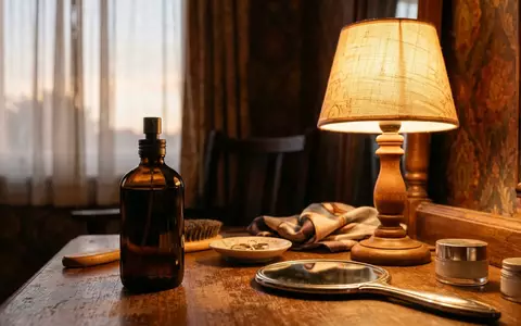 Fotorealistische Aufnahme von Eau de Toilette am Schminktisch zum Thema Baldessarini Strictly Private EdT - Foto: THN