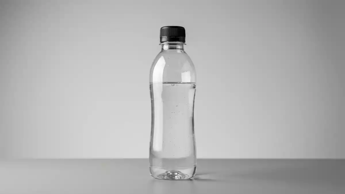 Fotorealistische Studioansicht von Trinkflasche in neutraler Produktdarstellung