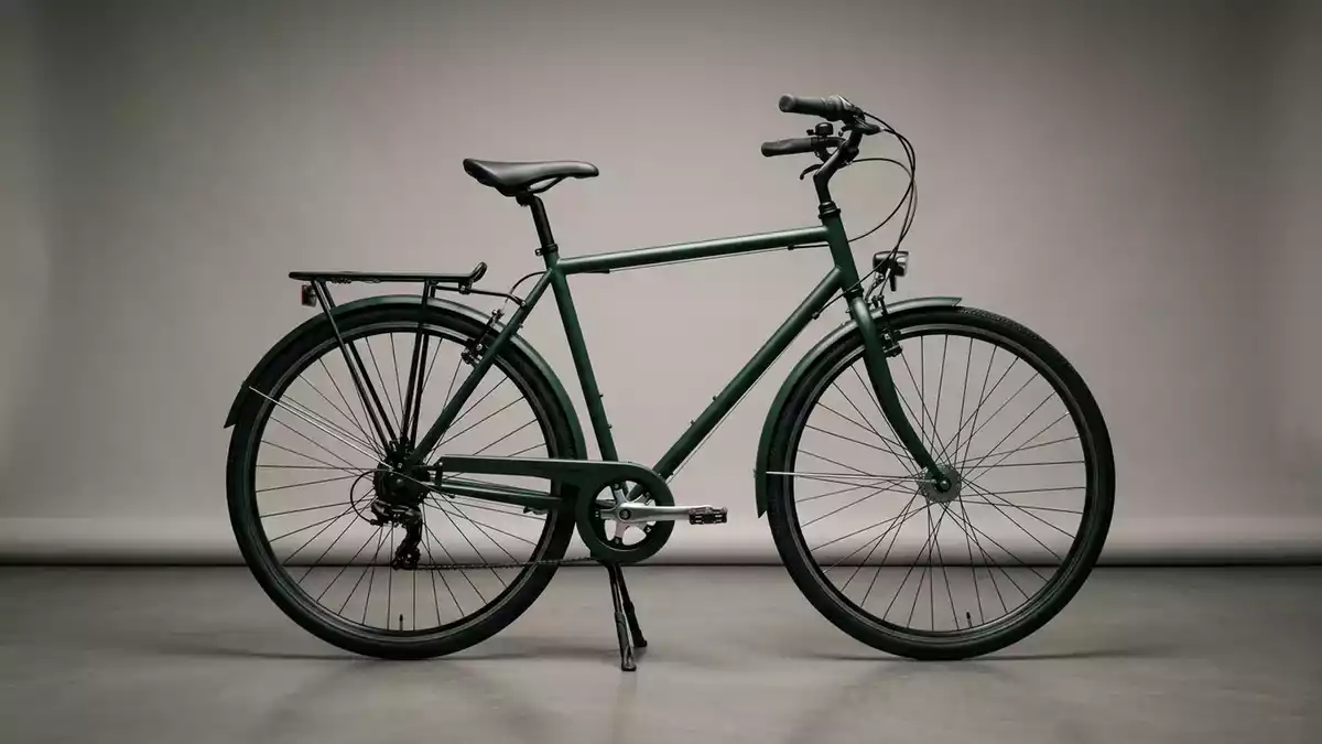 Fotorealistische Studioansicht von City-Fahrrad in neutraler Produktdarstellung
