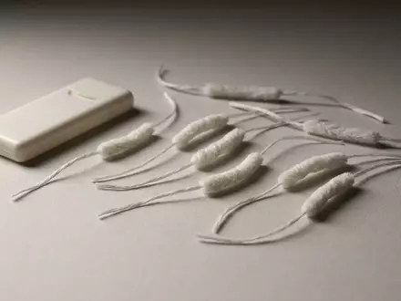 Fotorealistische Studioaufnahme von Zahnseide zum Thema Oral-B Zahnseide Superfloss, klare Lichtfuehrung, sachlich dargestellt - Foto: THN