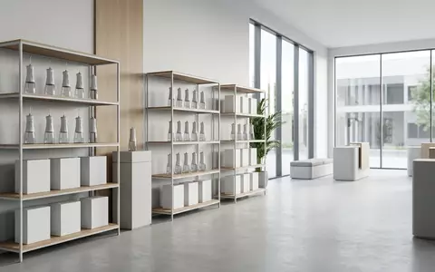 Architektur-Render im Mundpflegegeschaeft mit Munddusche zum Thema Oral-B Aquacare 4 Munddusche, neutrales Tageslicht - Foto: THN