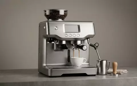 Fotorealistische Studioaufnahme von Espressomaschine zum Thema Sage Barista Express Impress, klare Lichtfuehrung - Foto: THN