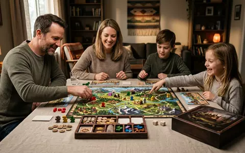 Fotorealistische Studioaufnahme von Brettspiel zum Thema Ticket to Ride, klare Lichtfuehrung, sachlich dargestellt - Foto: THN