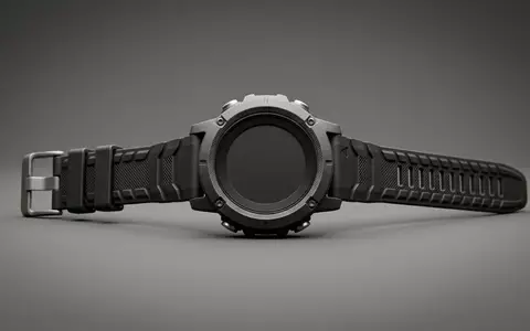 Fotorealistische Studioaufnahme von Outdooruhr zum Thema Garmin Instinct 3 Solar, klare Lichtfuehrung - Foto: THN