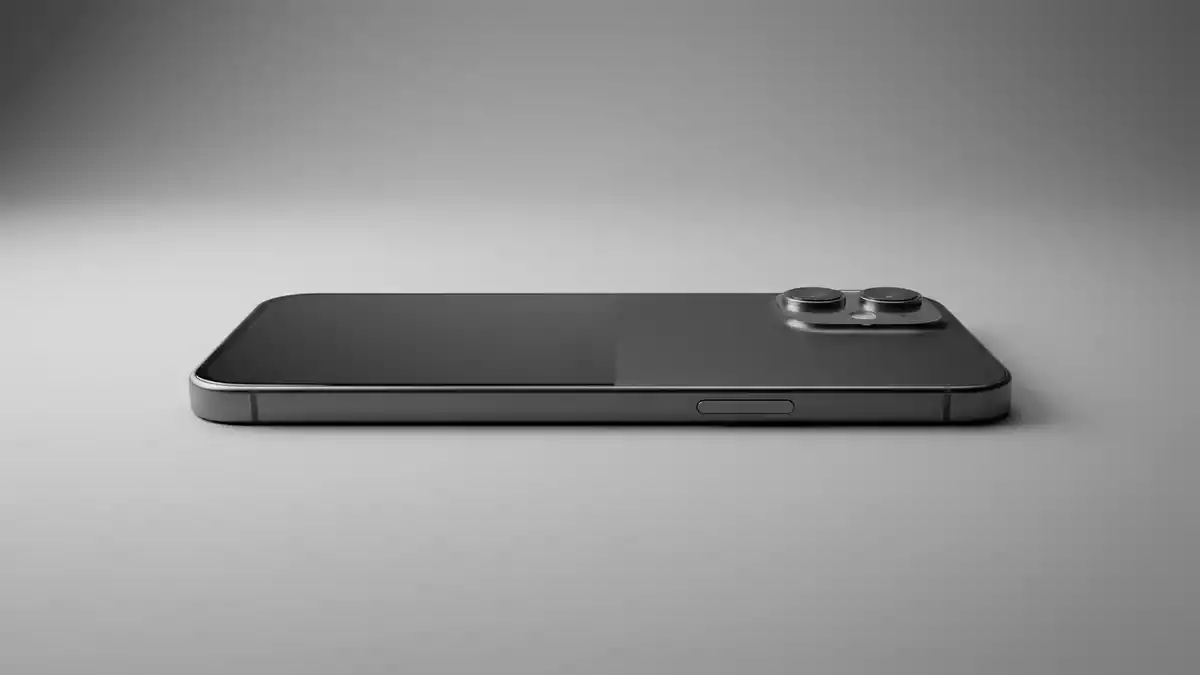 Fotorealistische Studioansicht von Smartphone in neutraler Produktdarstellung, neutral