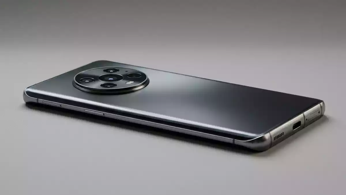 Fotorealistische Studioansicht von Smartphone in neutraler Produktdarstellung, neutral