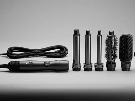 Fotorealistische Studioaufnahme von Haarstyler zum Thema Dyson Airwrap Multi-Styler Complete, klare Lichtfuehrung - Foto: THN