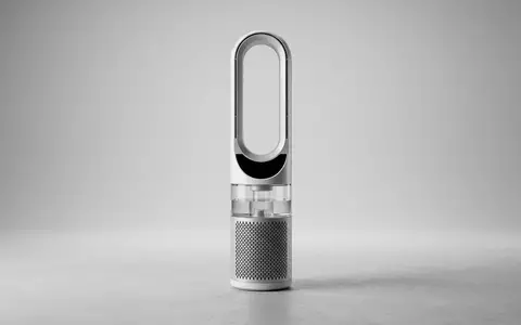 Fotorealistische Studioaufnahme von Luftreiniger zum Thema Dyson Purifier Humidify+Cool PH04, klare Lichtfuehrung - Foto: THN