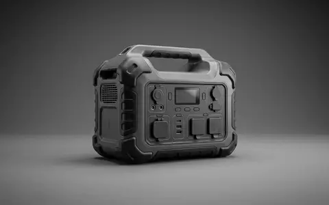 Fotorealistische Studioaufnahme von Tragbare Powerstation zum Thema ALLPOWERS S2000 Pro Powerstation, klare Lichtfuehrung - Foto: THN