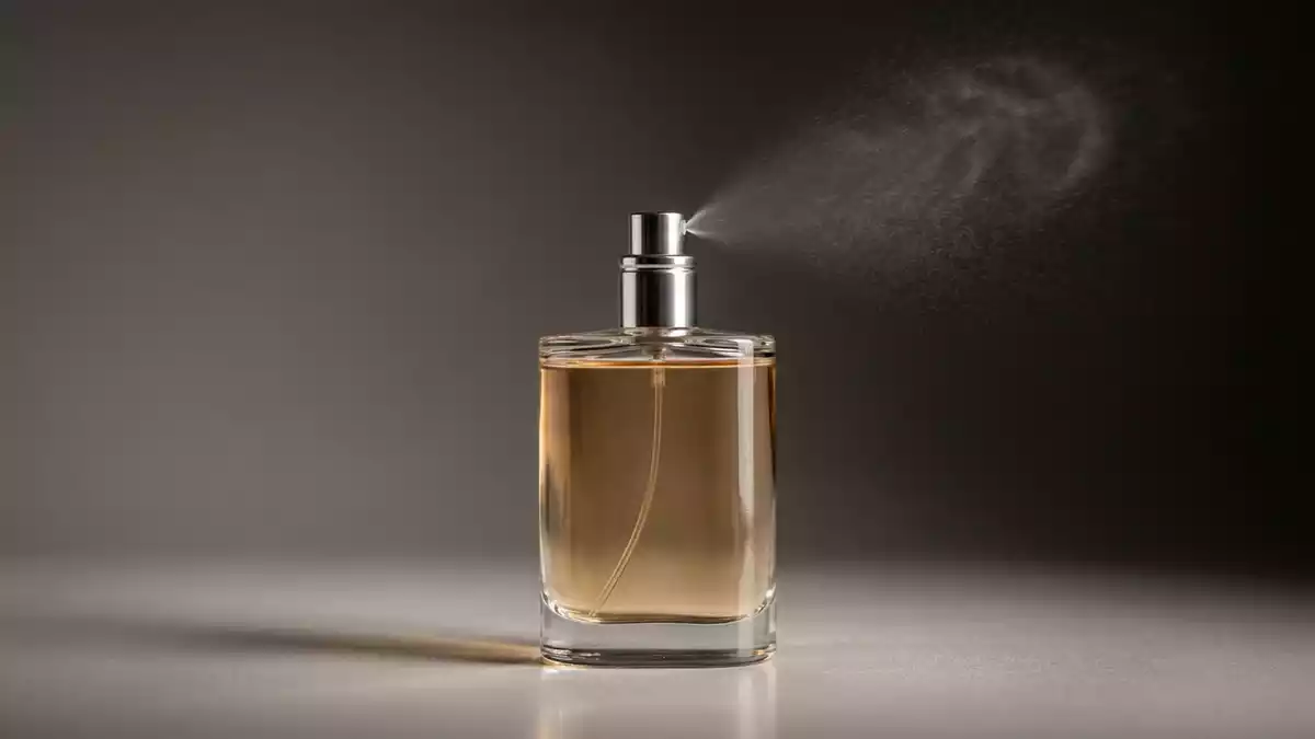 Fotorealistische Studioansicht von Eau de Toilette in neutraler Produktdarstellung
