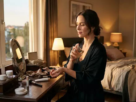 Fotorealistische Aufnahme von Eau de Parfum vor dem Abendessen zum Thema Hermès Twilly d'Hermès EdP - Foto: THN
