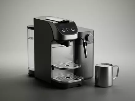 Fotorealistische Studioaufnahme von Kapselmaschine zum Thema Nespresso Citiz & Milk, klare Lichtfuehrung - Foto: THN
