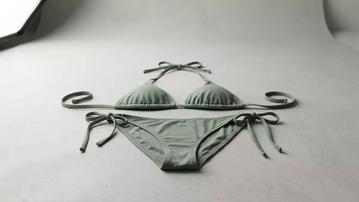 Fotorealistische Studioansicht von Bikini in neutraler Produktdarstellung, neutral