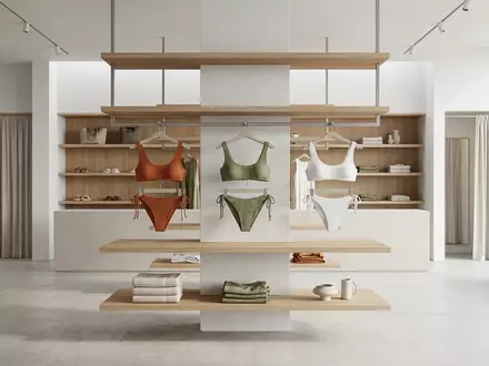 Architektur-Render im Bademodengeschaeft mit Bikini zum Thema Vix Paula Damen Bikini-Set, neutrales Tageslicht - Foto: THN