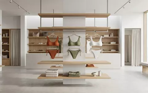 Architektur-Render im Bademodengeschaeft mit Bikini zum Thema Vix Paula Damen Bikini-Set, neutrales Tageslicht - Foto: THN