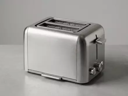 Fotorealistische Studioaufnahme von Zweischeibentoaster zum Thema Solis Scala 980.80 Toaster, klare Lichtfuehrung - Foto: THN