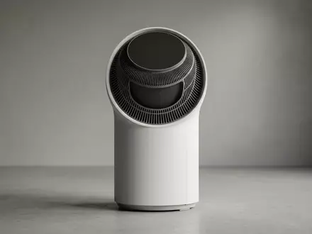 Fotorealistische Studioaufnahme von Luftreiniger zum Thema Dyson Purifier Big+Quiet BP03, klare Lichtfuehrung - Foto: THN