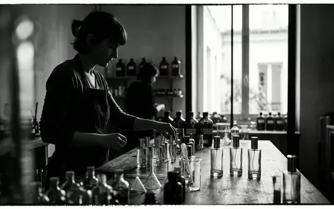 Schwarzweiss-Reportage mit Parfuem zum Thema Dior Miss Dior Blooming, hoher Kontrast, sachlich dargestellt - Foto: THN