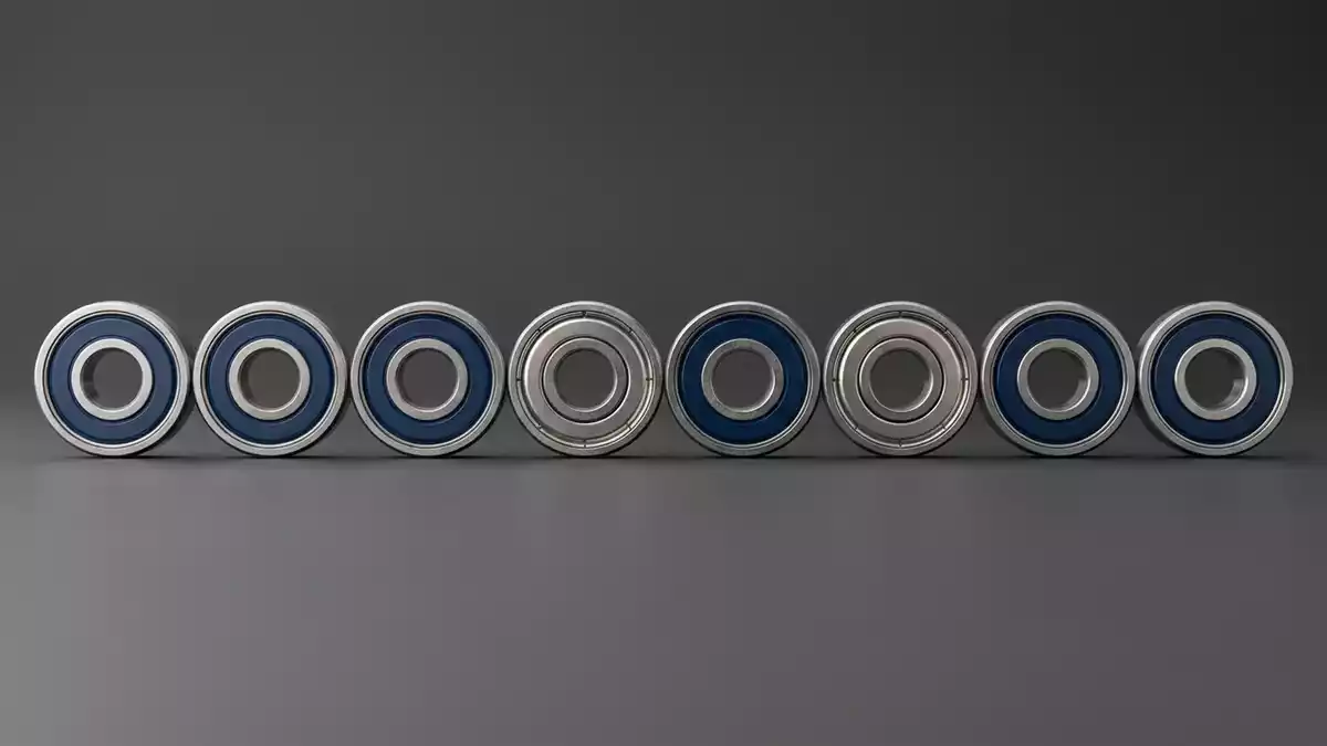 Fotorealistische Studioansicht von Skateboard Kugellager in neutraler Produktdarstellung