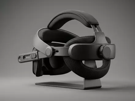 Fotorealistische Studioaufnahme von Kopfband fuer Virtual Headset zum Thema Bobo VR M3 Pro, klare Lichtfuehrung - Foto: THN