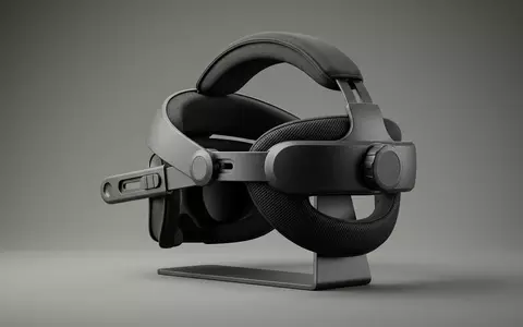 Fotorealistische Studioaufnahme von Kopfband fuer Virtual Headset zum Thema Bobo VR M3 Pro, klare Lichtfuehrung - Foto: THN