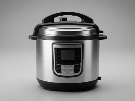 Fotorealistische Studioaufnahme von Multikocher zum Thema Instant Pot Duo 7-in-1, klare Lichtfuehrung - Foto: THN