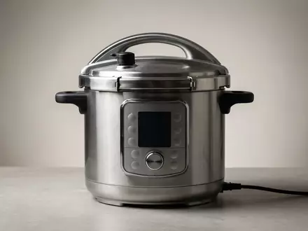Fotorealistische Studioaufnahme von Multikocher zum Thema Instant Pot Pro 10-in-1, klare Lichtfuehrung - Foto: THN