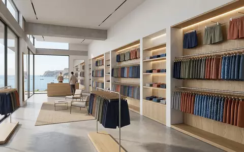 Architektur-Render im Bademodengeschaeft mit Badeshorts zum Thema Zoggs Herren Penrith 17, neutrales Tageslicht - Foto: THN