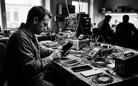 Schwarzweiss-Reportage mit Smartphone zum Thema Sony Xperia 10 VII, hoher Kontrast, sachlich dargestellt - Foto: THN