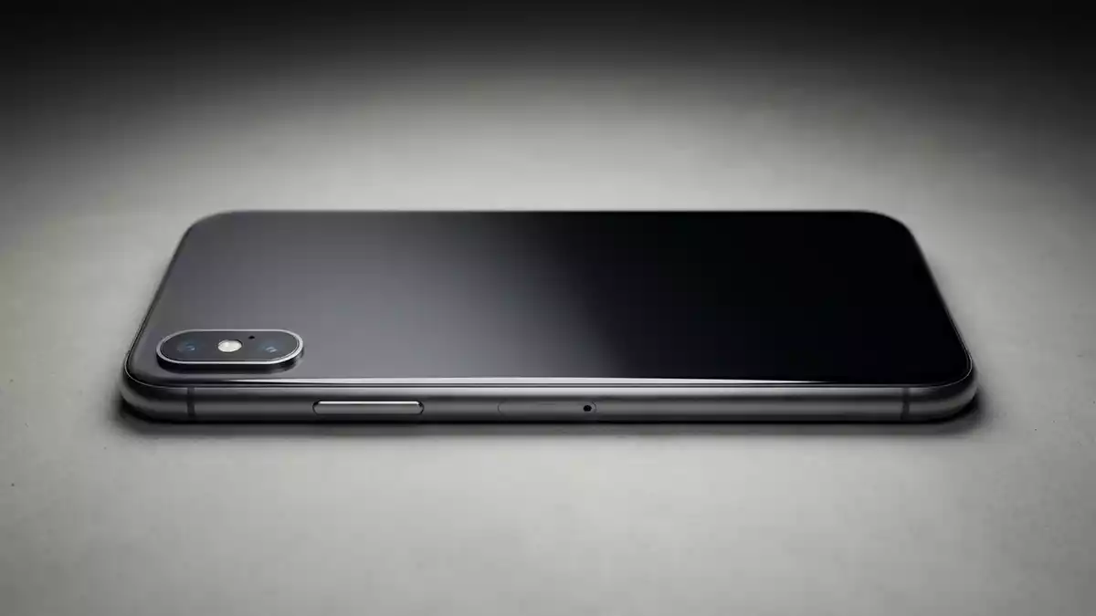Fotorealistische Studioansicht von Smartphone in neutraler Produktdarstellung, neutral
