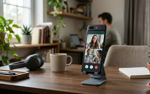 Fotorealistische Aufnahme von Smartphone am Schreibtisch zum Thema Sony Xperia 5 VII, natuerliches Licht - Foto: THN
