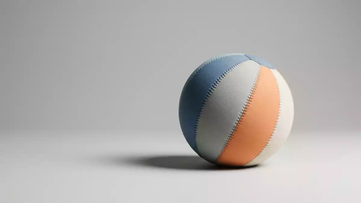 Fotorealistische Studioansicht von Strandball in neutraler Produktdarstellung, neutral