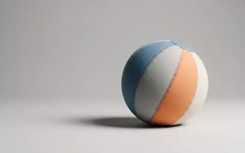 Fotorealistische Studioaufnahme von Strandball zum Thema Schildkröt Funsports Neopren Beachball, klare Lichtfuehrung - Foto: THN
