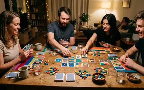 Fotorealistische Aufnahme von Kartenspiel beim Spieleabend zum Thema Wizard, natuerliches Licht, sachlich dargestellt - Foto: THN