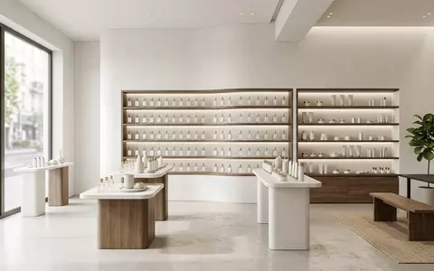 Architektur-Render im Parfuemerie mit Parfuem zum Thema Givenchy Gentleman Cologne EdT, neutrales Tageslicht - Foto: THN