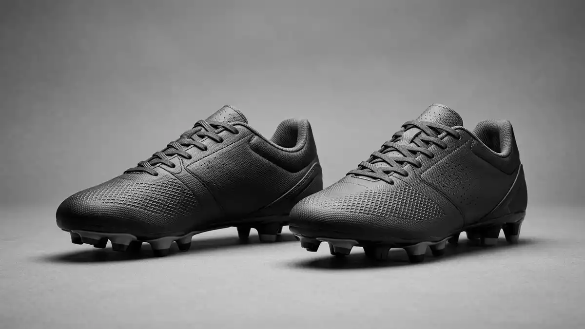 Fotorealistische Studioansicht von Fussballschuhe in neutraler Produktdarstellung