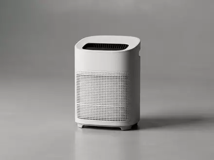Fotorealistische Studioaufnahme von Luftreiniger zum Thema Xiaomi Smart Air Purifier, klare Lichtfuehrung - Foto: THN