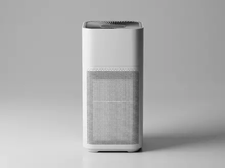 Fotorealistische Studioaufnahme von Luftreiniger zum Thema Xiaomi Smart Air Purifier, klare Lichtfuehrung - Foto: THN