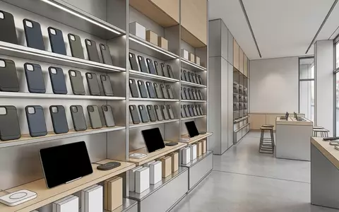 Architektur-Render im Handyzubehoerladen mit Telefonschutzhulle zum Thema Spigen Rugged Armor Schutzhülle, neutrales Tageslicht - Foto: THN