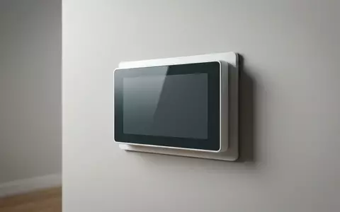 Fotorealistische Studioaufnahme von Wandthermostat zum Thema Meross Smartes WLAN Thermostat, klare Lichtfuehrung - Foto: THN