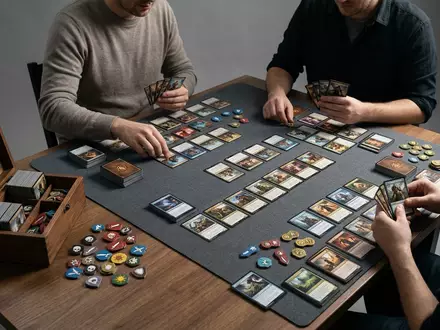 Fotorealistische Studioaufnahme von Kartenspiel zum Thema Catan, klare Lichtfuehrung, sachlich dargestellt, markenneutral - Foto: THN