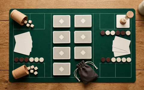 Flatlay-Arrangement rund um Kartenspiel zum Thema Catan, weiches Oberlicht, sachlich dargestellt, markenneutral - Foto: THN