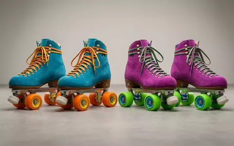 Fotorealistische Studioaufnahme von Rollschuhe zum Thema Impala Rollschuhe Quad Damen, klare Lichtfuehrung - Foto: THN