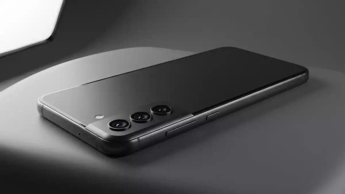 Fotorealistische Studioansicht von Smartphone in neutraler Produktdarstellung, neutral