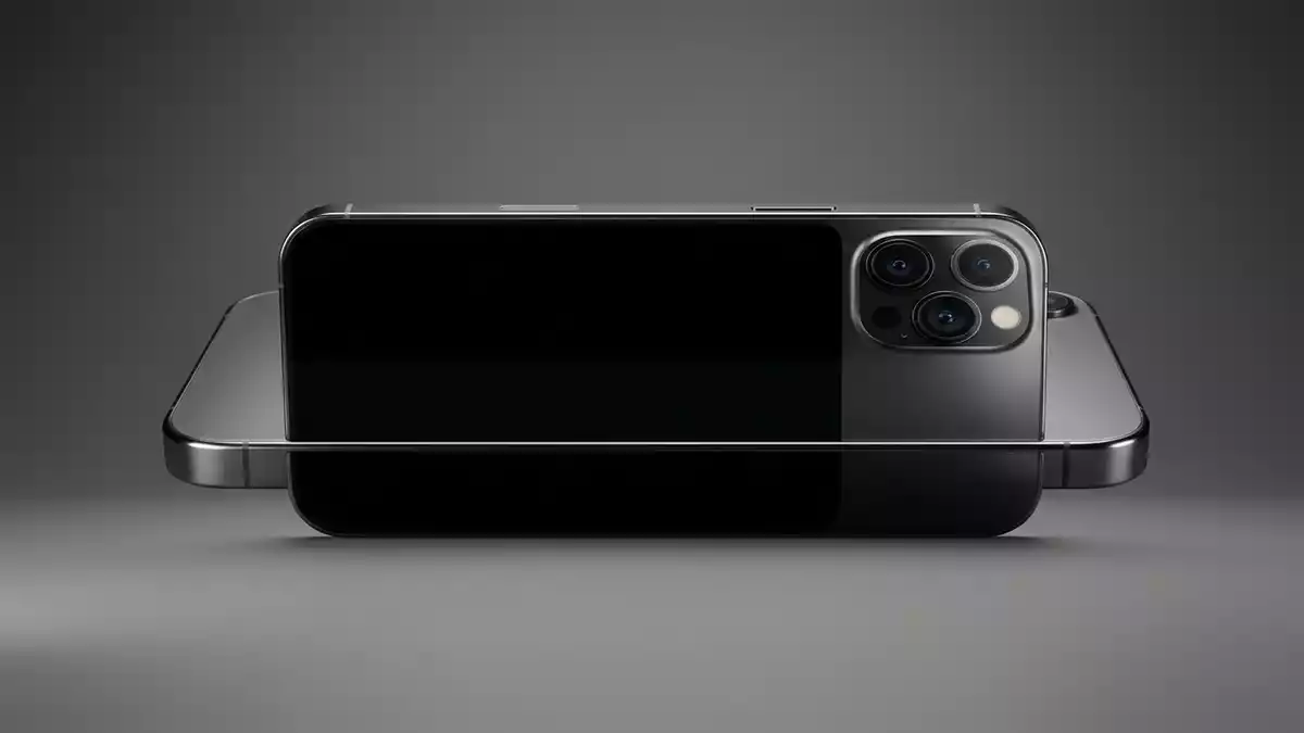 Fotorealistische Studioansicht von Smartphone in neutraler Produktdarstellung, neutral