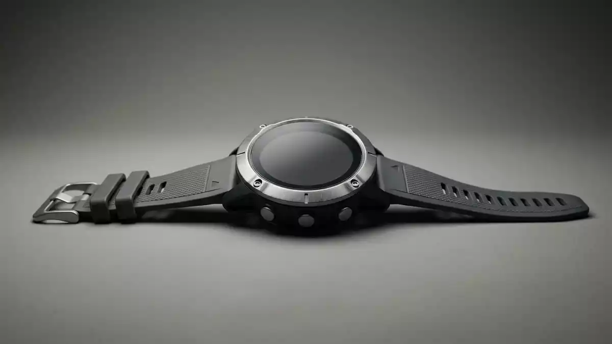 Fotorealistische Studioansicht von Outdoor-Uhr in neutraler Produktdarstellung