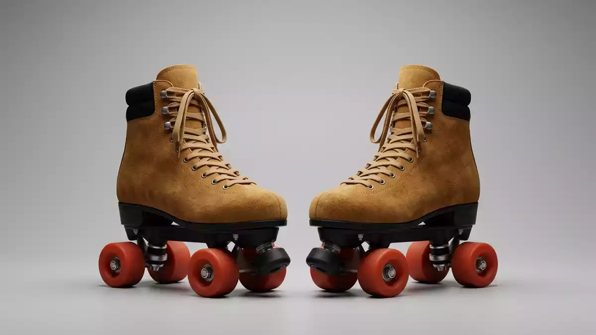 Fotorealistische Studioansicht von Rollschuhe in neutraler Produktdarstellung, neutral